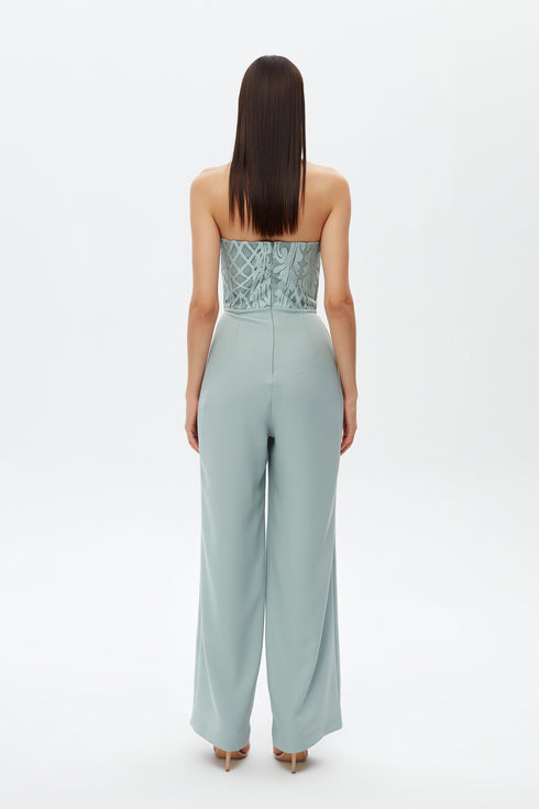 LUCY SWEETHEART NECKLINE JUMPSUIT
